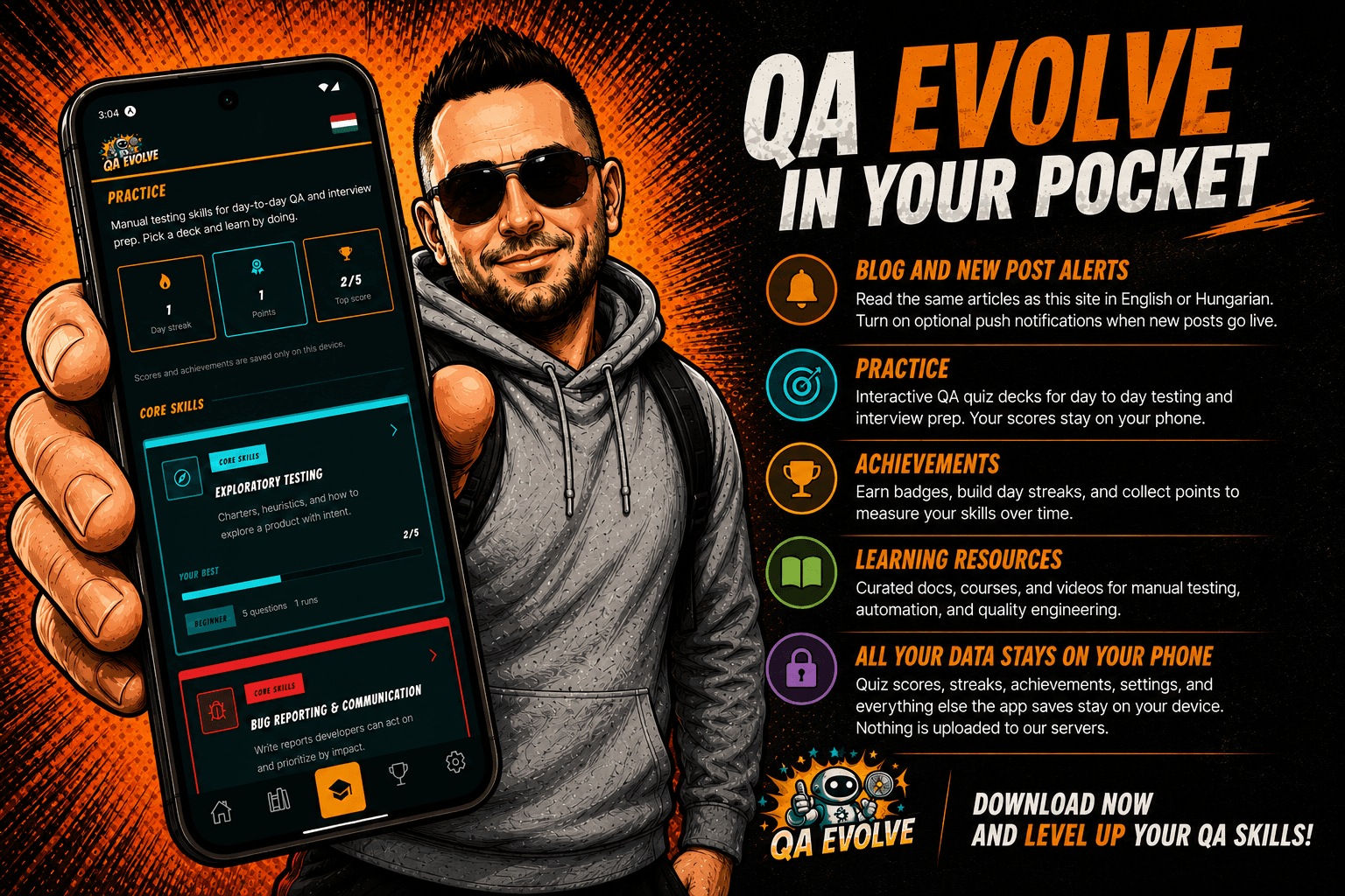 QA Evolve in your pocket
